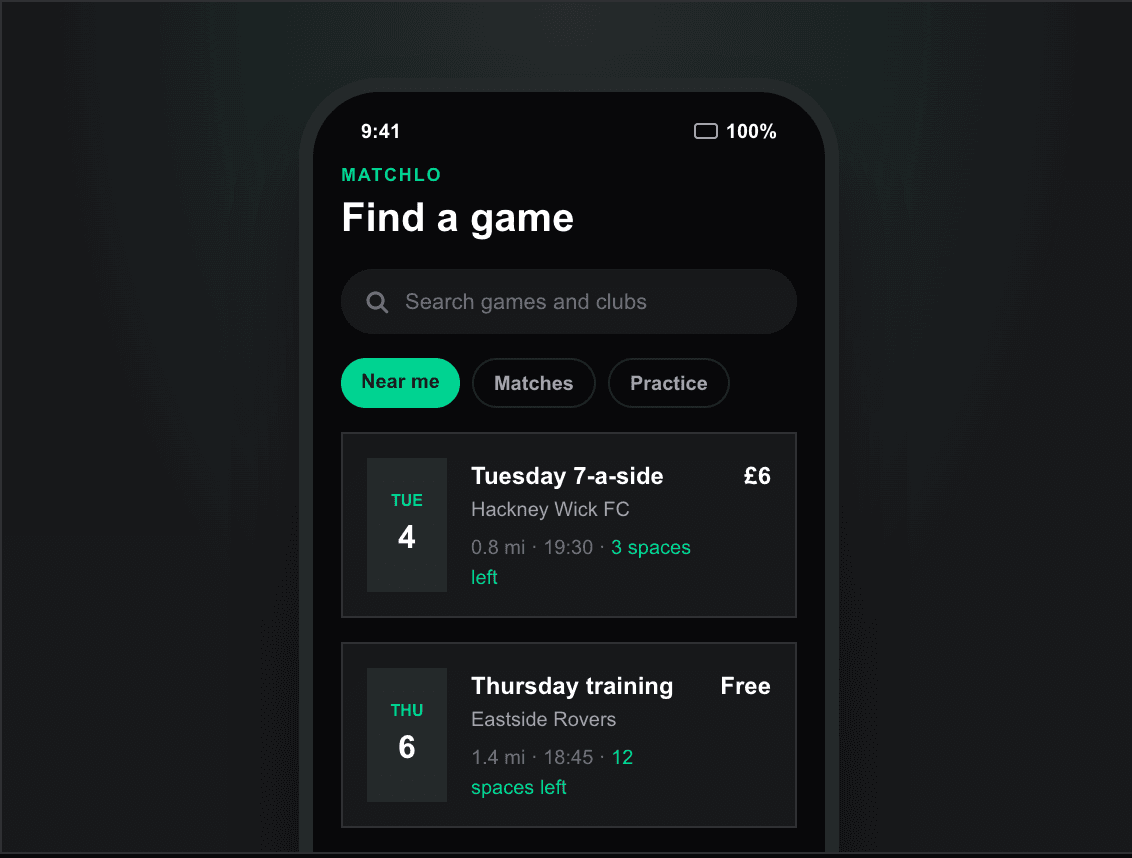 matchlo web app and mobile app built by will ellis tech